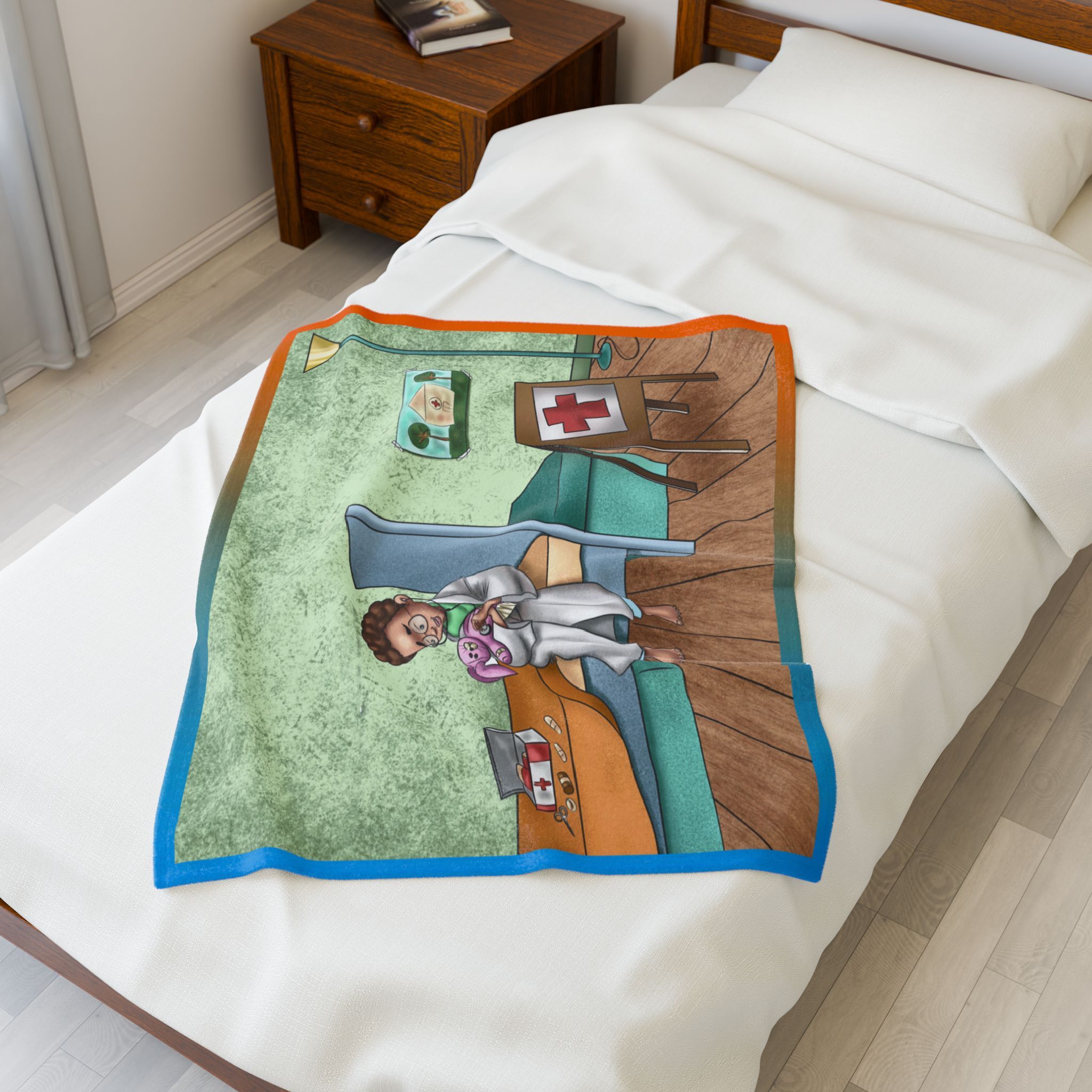 Black Characters - Doctor Boy - Black Boy, Black Boy - Velveteen Plush Blanket, Xmas Blankets, Bedroom Blanket, Couch Throw, Boys Bedroom - Image 3