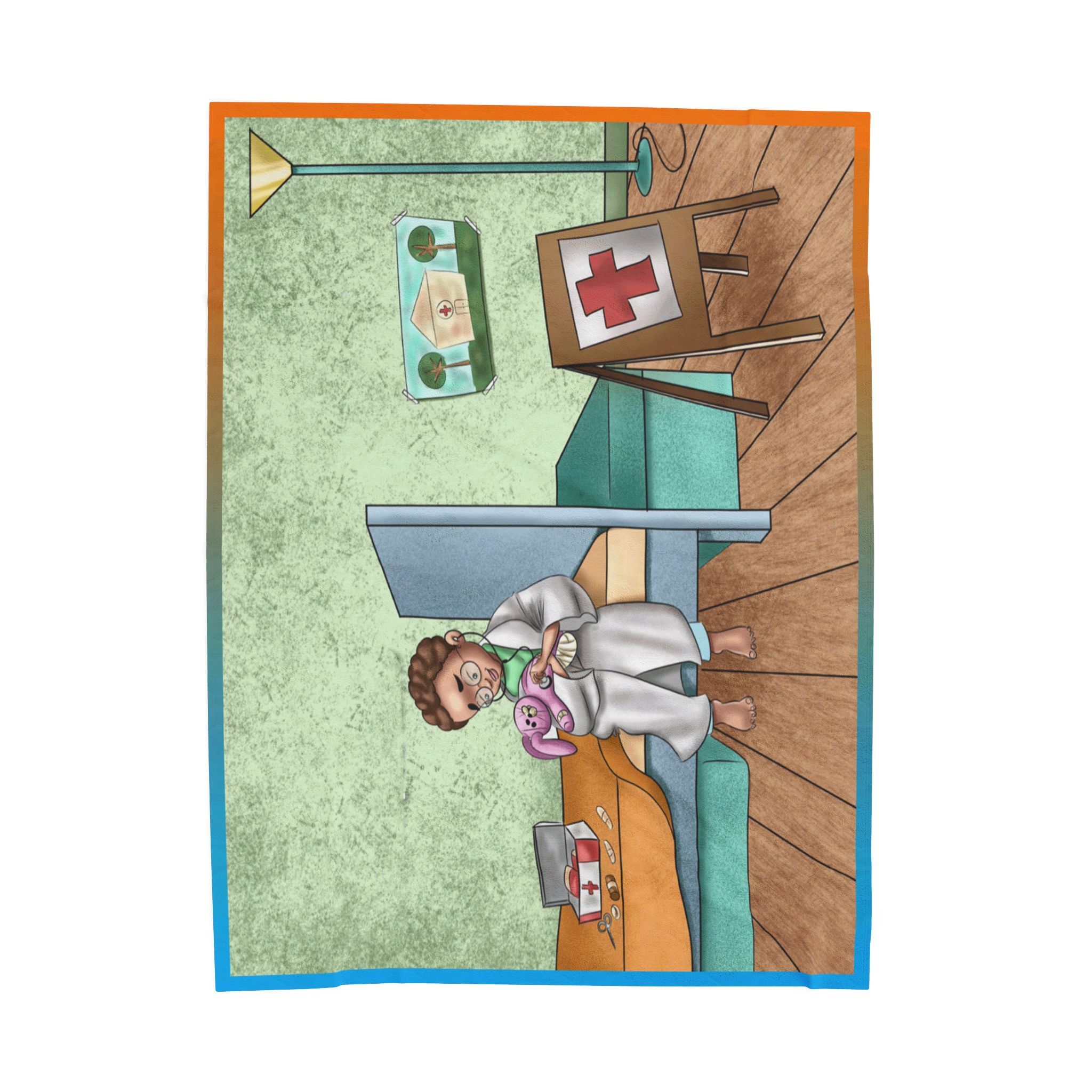 Black Characters - Doctor Boy - Black Boy, Black Boy - Velveteen Plush Blanket, Xmas Blankets, Bedroom Blanket, Couch Throw, Boys Bedroom - Image 9