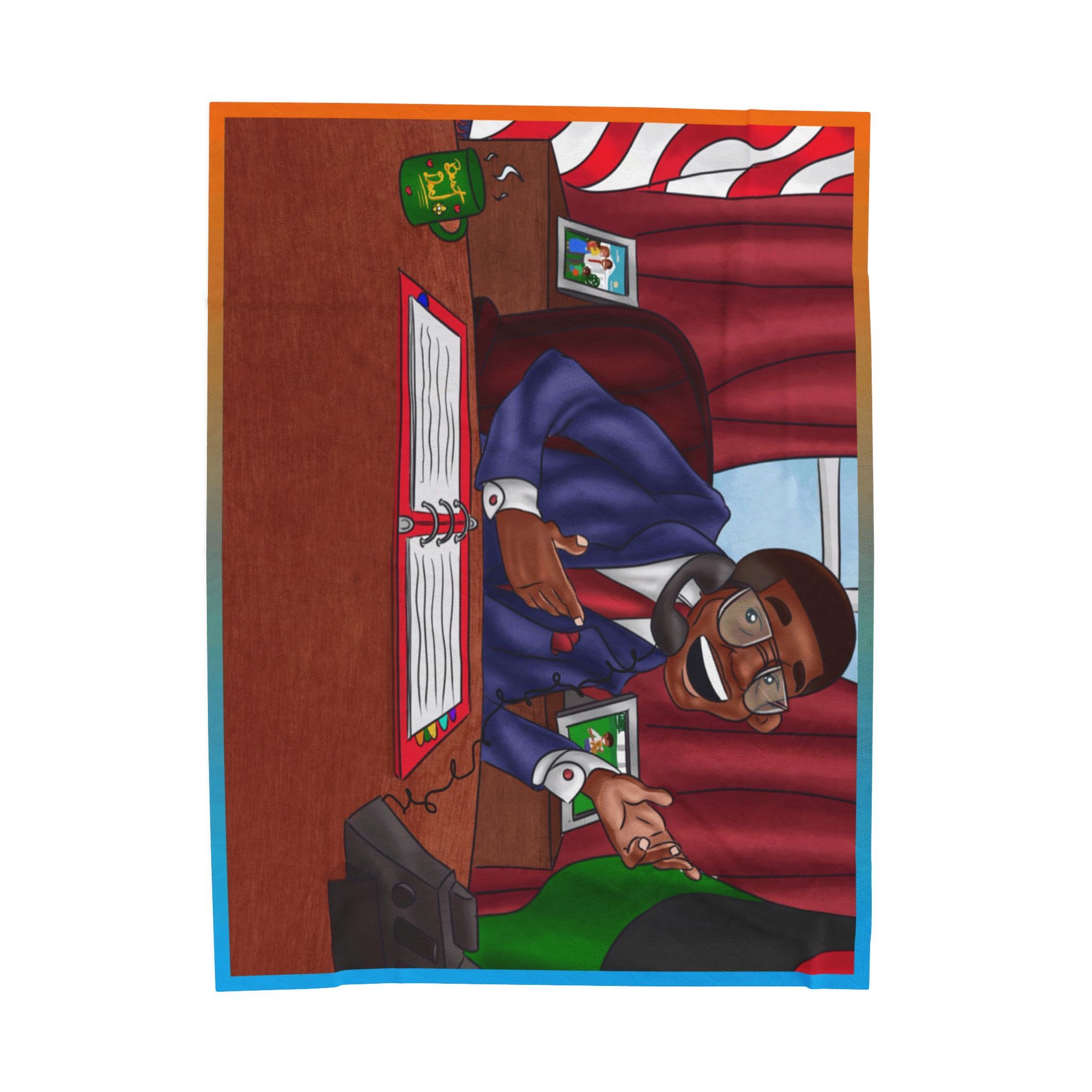 Black Character Blanket - President Man - Black Boy, Black Boy - Velveteen Plush Blanket, Xmas Blankets, Bedroom Blanket, Boys Bedroom - Image 8