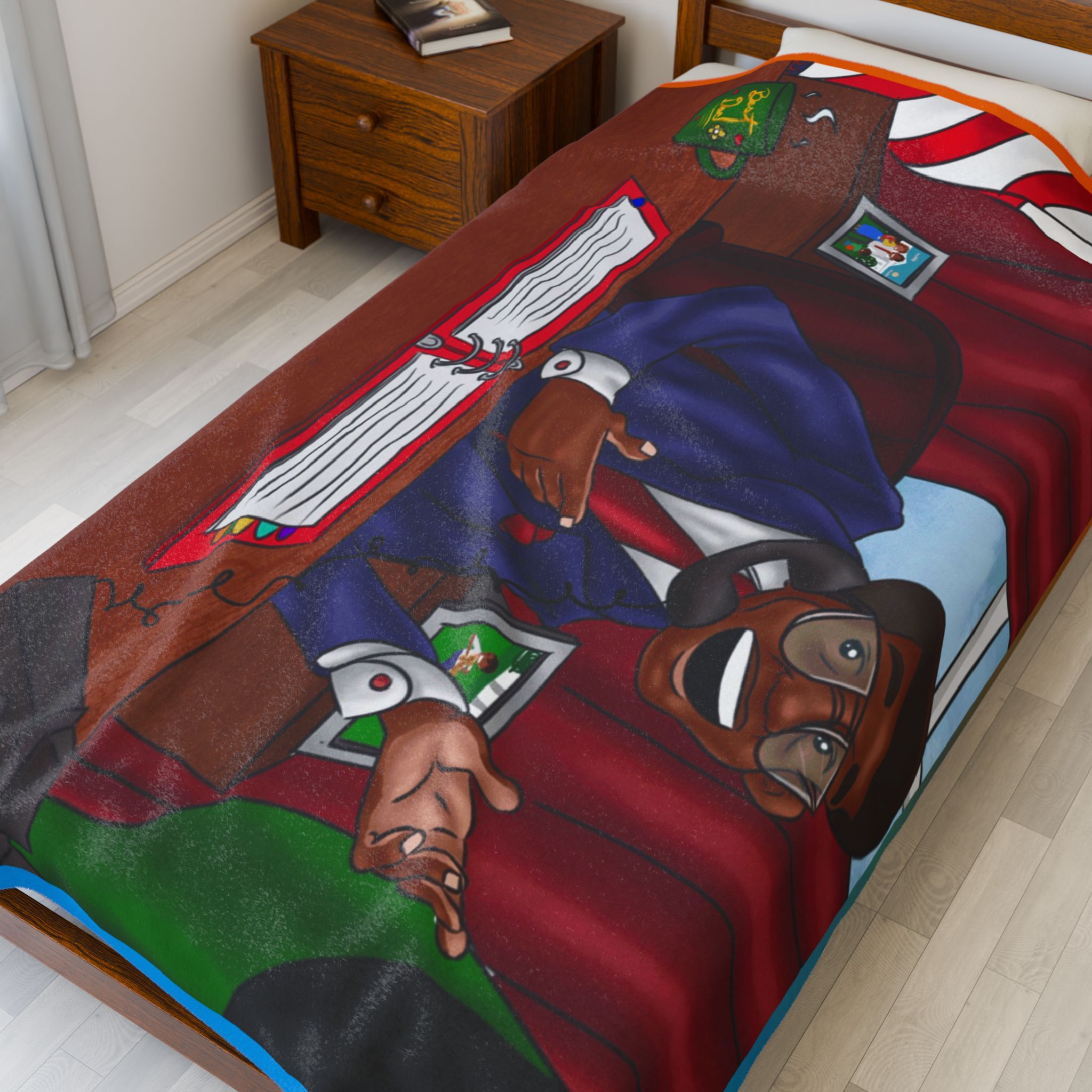 Black Character Blanket - President Man - Black Boy, Black Boy - Velveteen Plush Blanket, Xmas Blankets, Bedroom Blanket, Boys Bedroom - Image 10